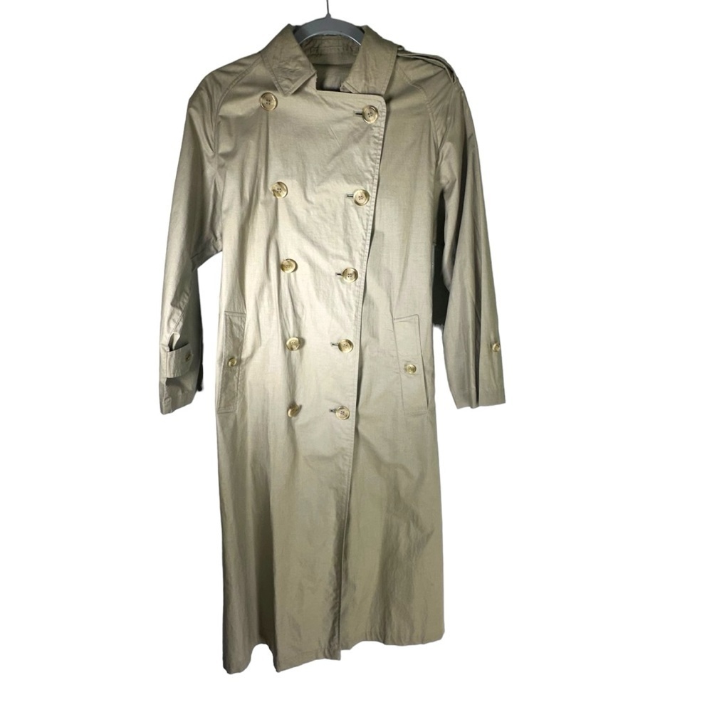Vintage Burberry Trench Coat Double Breasted 10 Long